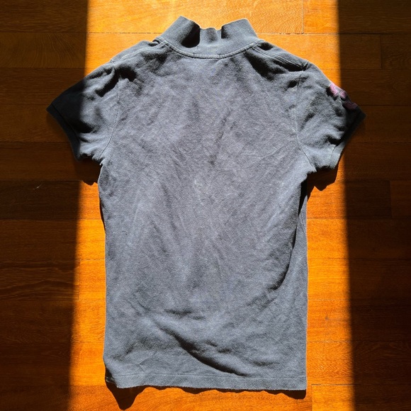 Vintage Ralph Lauren Y2K Women’s Rugby Patch Polo Shirt navy blue - Picture 6 of 9